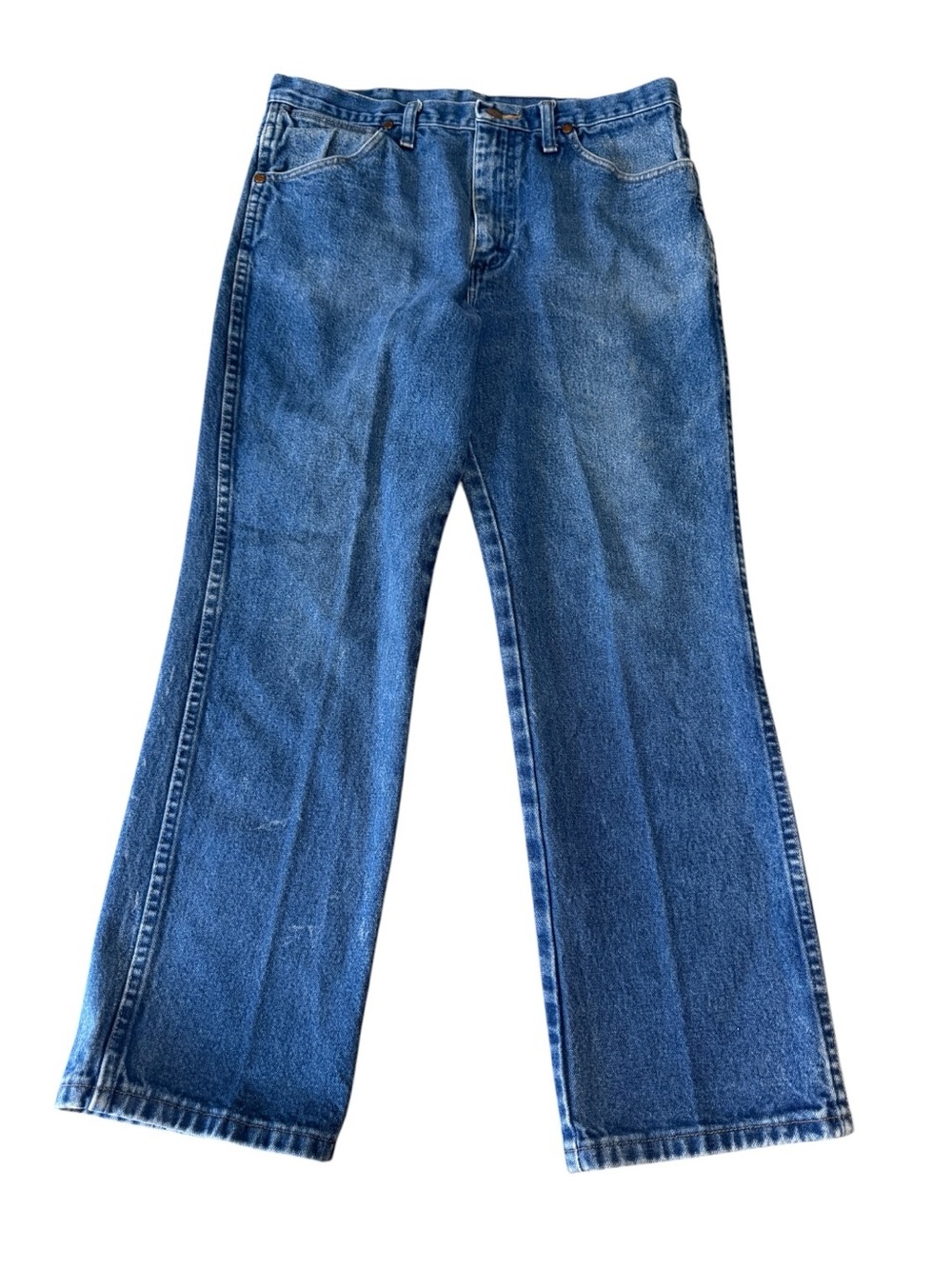 Wrangler 936PWD Cowboy Cut Slim Fit Jeans 34x29 Medium Wash 100% Cotton EUC